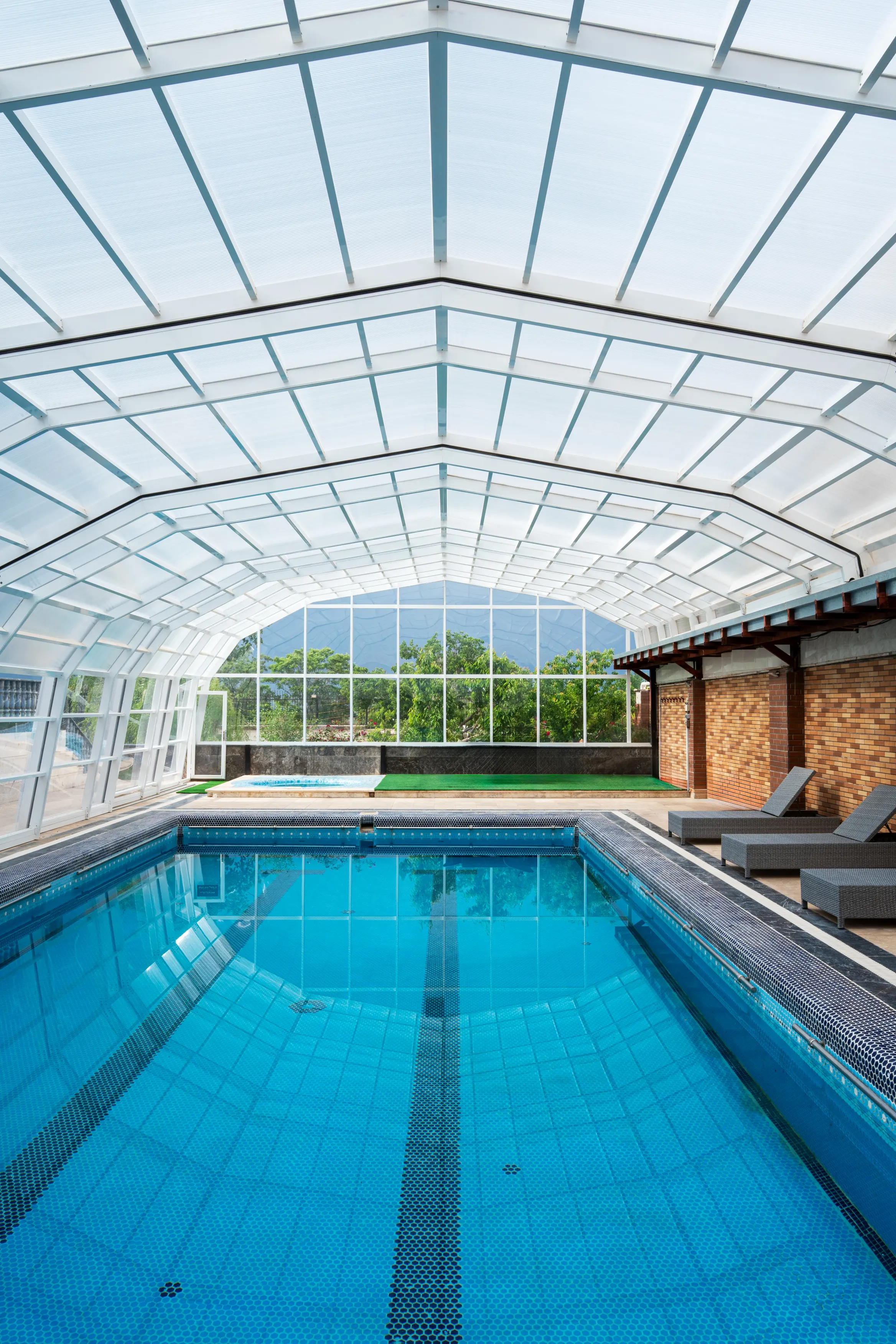 pool with DALLAS enclosure